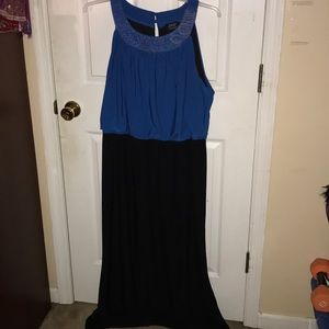 Navy / Blue Black Maxi Dress